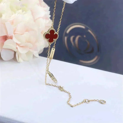 [Regal Jewels]CLOVER  CARNELIAN SINGLE FLOWER BRACELET