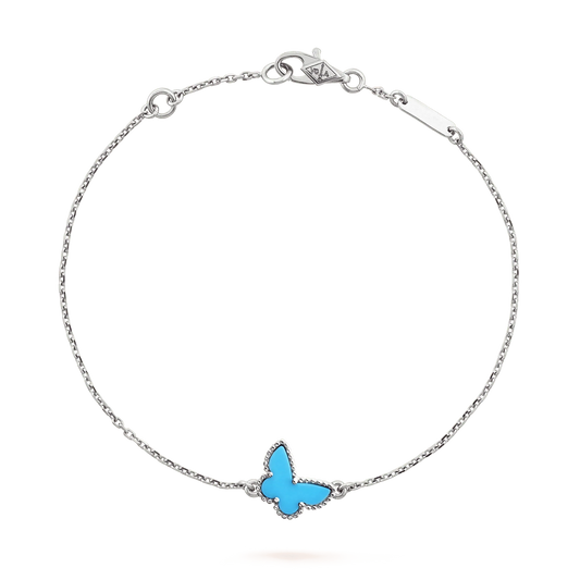 [Regal Jewels]BUTTERFLY TURQUOISE BUTTERFLY BRACELET SILVER