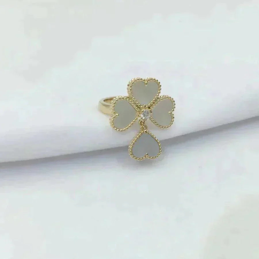 [Regal Jewels]SWEET CLOVER WHITE MOP RING