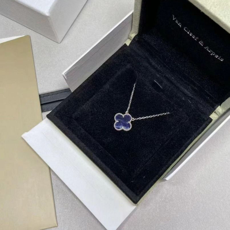[Regal Jewels]CLOVER 15MM PIETERSITE NECKLACE SILVER