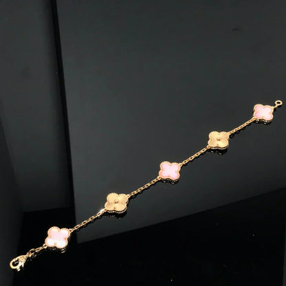 [Regal Jewels]CLOVER 5 MOTIFS  PINK MOP BRACELET COLLECTION