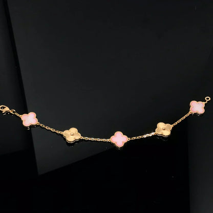 [Regal Jewels]CLOVER 5 MOTIFS  PINK MOP BRACELET COLLECTION