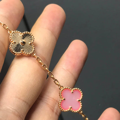 [Regal Jewels]CLOVER 5 MOTIFS  PINK MOP BRACELET COLLECTION