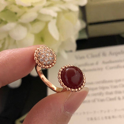 [Regal Jewels]PERLEE COULEURS DIAMOND ROSE GOLD BETWEEN THE FINGER RING