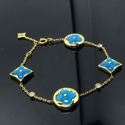 [Regal Jewels]STAR AND SUN 4 MOTIF BLUE BRACELET
