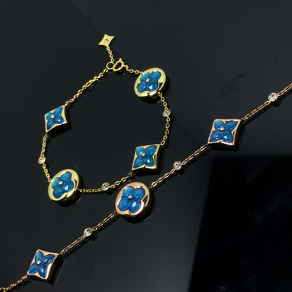[Regal Jewels]STAR AND SUN 4 MOTIF BLUE BRACELET