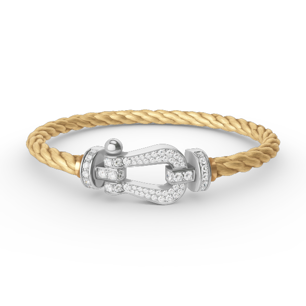 [Regal Jewels]FORCE LARGE HORSESHOE FULL DIAMOND BRACELET SILVER