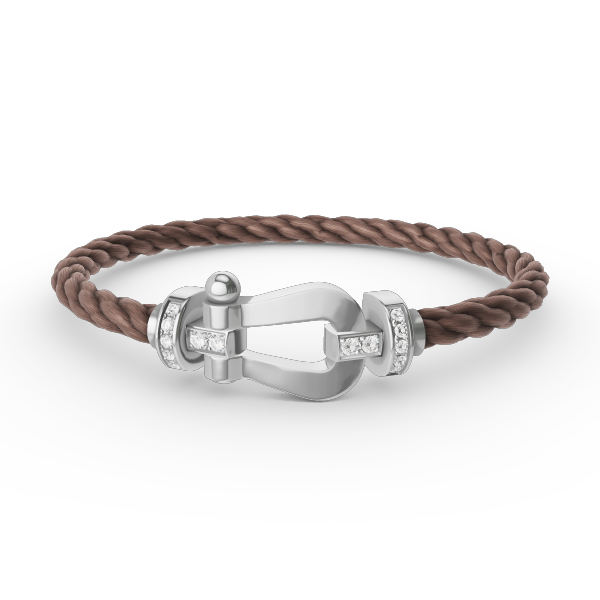 [Regal Jewels]FORCE LARGE HORSESHOE HALF DIAMOND BRACELET SILVER