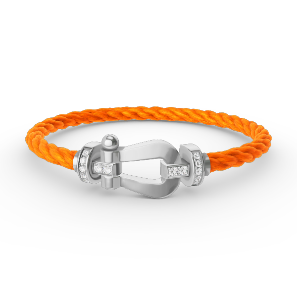 [Regal Jewels]FORCE LARGE HORSESHOE HALF DIAMOND BRACELET SILVER