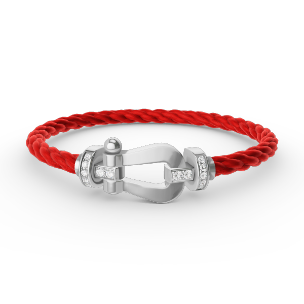 [Regal Jewels]FORCE LARGE HORSESHOE HALF DIAMOND BRACELET SILVER
