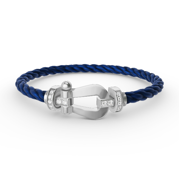 [Regal Jewels]FORCE LARGE HORSESHOE HALF DIAMOND BRACELET SILVER
