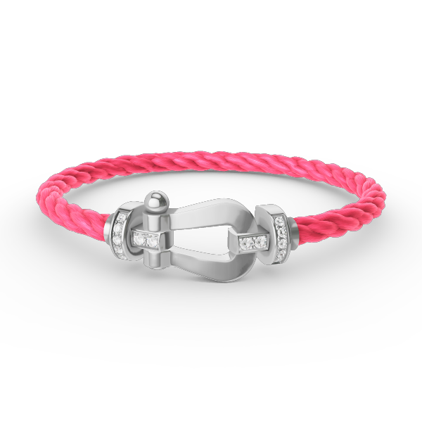 [Regal Jewels]FORCE LARGE HORSESHOE HALF DIAMOND BRACELET SILVER