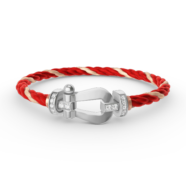 [Regal Jewels]FORCE LARGE HORSESHOE HALF DIAMOND BRACELET SILVER