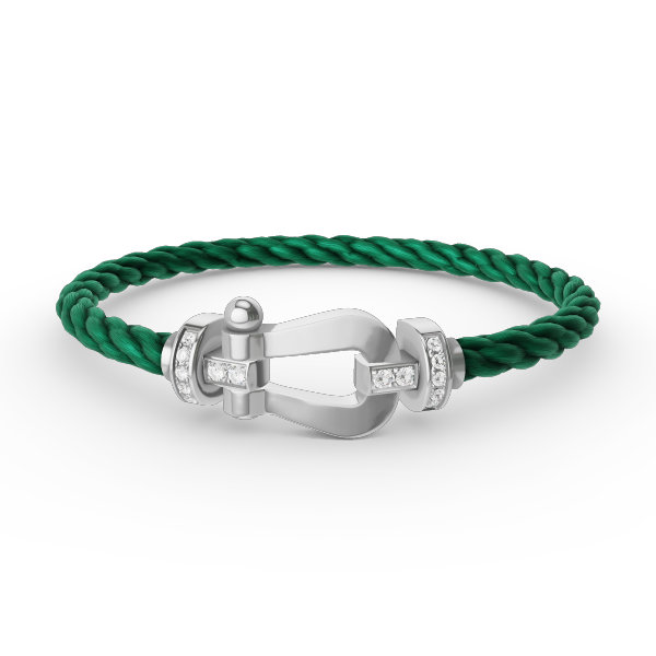 [Regal Jewels]FORCE LARGE HORSESHOE HALF DIAMOND BRACELET SILVER