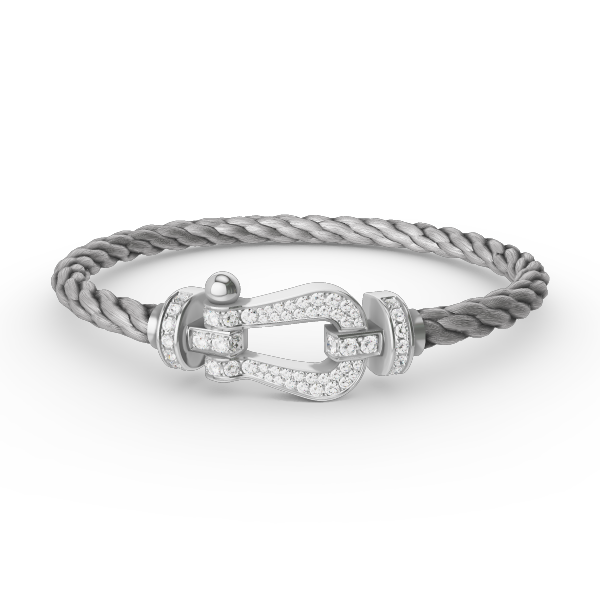 [Regal Jewels]FORCE LARGE HORSESHOE FULL DIAMOND BRACELET SILVER