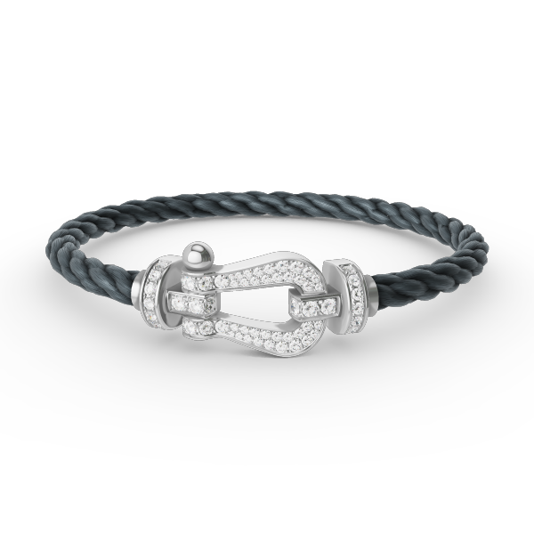 [Regal Jewels]FORCE LARGE HORSESHOE FULL DIAMOND BRACELET SILVER