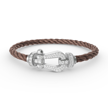 [Regal Jewels]FORCE LARGE HORSESHOE FULL DIAMOND BRACELET SILVER