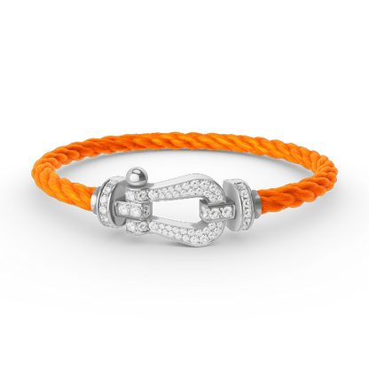 [Regal Jewels]FORCE LARGE HORSESHOE FULL DIAMOND BRACELET SILVER