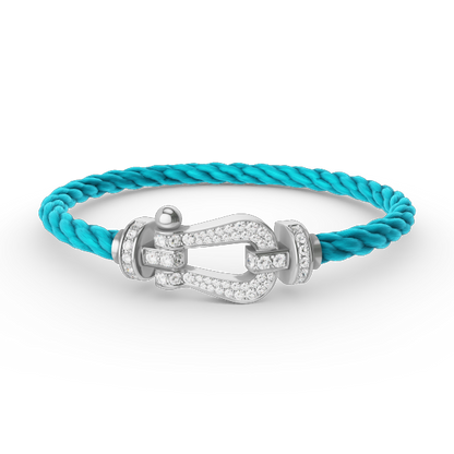 [Regal Jewels]FORCE LARGE HORSESHOE FULL DIAMOND BRACELET SILVER