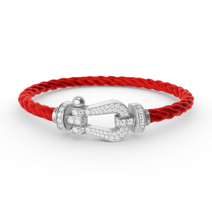 [Regal Jewels]FORCE LARGE HORSESHOE FULL DIAMOND BRACELET SILVER