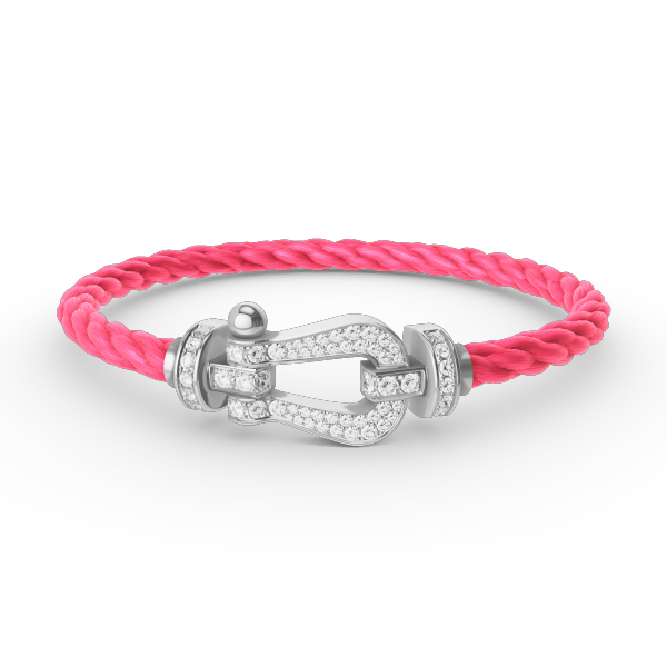 [Regal Jewels]FORCE LARGE HORSESHOE FULL DIAMOND BRACELET SILVER