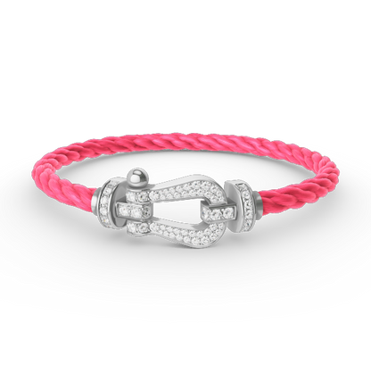 [Regal Jewels]FORCE LARGE HORSESHOE FULL DIAMOND BRACELET SILVER