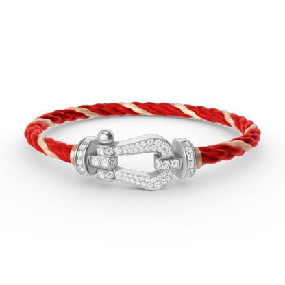 [Regal Jewels]FORCE LARGE HORSESHOE FULL DIAMOND BRACELET SILVER
