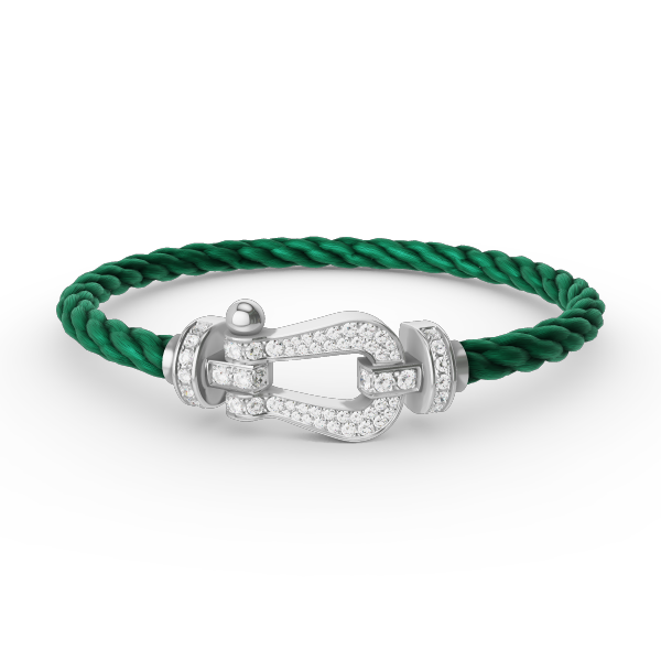 [Regal Jewels]FORCE LARGE HORSESHOE FULL DIAMOND BRACELET SILVER