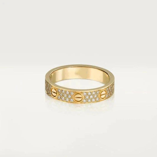 [Regal Jewels]LOVE RING 3.6MM DIAMOND PAVED