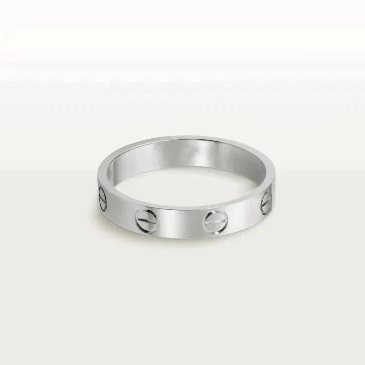 [Regal Jewels]LOVE RING 4MM 1 DIAMOND SILVER