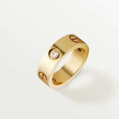 [Regal Jewels]LOVE RING 5.5MM 3 DIAMONDS PINK GOLD