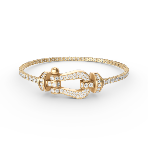 [Regal Jewels]FORCE  LARGE HORSESHOE FULL DIAMOND TENNIS BRACELET